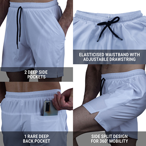 Shorts de course tissés décontractés personnalisés en gros pour hommes, pantalons en coton, pantalons de sport, pantalons de gym, shorts amples 2 en 1 - Product Image 6