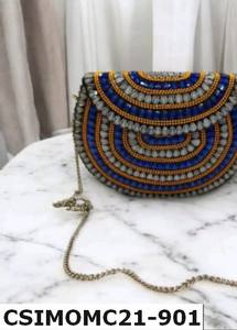 กระเป๋าคลัทช์สายโลหะแนวสากลสำหรับงานหัตถกรรมผ้าซาตินมีฝาปิดความจุ1-1.9L กระเป๋าแฟชั่นอเนกประสงค์ - Product Image 3