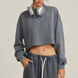 Sudadera de Mujer para Otoño/Invierno, Informal, Lisa, con Logotipo Frontal, Cálida, Premium, Estilo Urbano, Nuevo Diseño ODM, 100% Algodón - Product Image 2