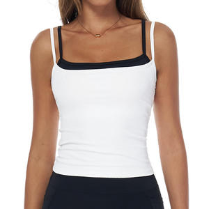Débardeur Femme Polyvalent en Coton Respirant Tricoté Côtelé pour Yoga et Gym - Product Image 3