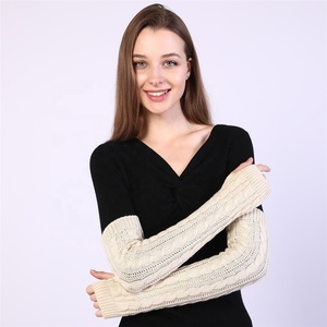 20 pollici delle Donne acrilico Knit Lunghi <span class=keywords><strong>Senza</strong></span> <span class=keywords><strong>Dita</strong></span> Manicotti Guanti <span class=keywords><strong>Guanto</strong></span> per le donne - Product Image 6