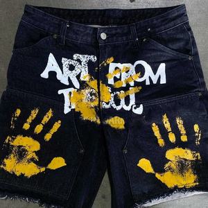Short d'été pour homme avec broderie en coton respirant styliste décontracté tendance mode confortable streetwear - Product Image 3
