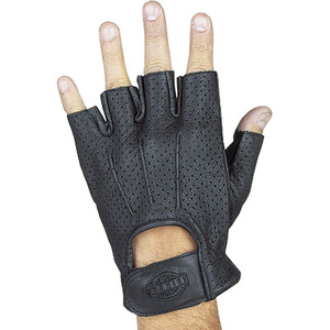Gants d'équitation en cuir sans doigts de style vintage Mitaines de cyclisme et de sport respirantes avec design de drapeau - Product Image 6