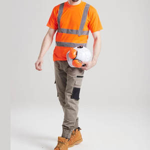 Camiseta de poliéster transpirable de alta visibilidad al mejor precio, ropa de trabajo al por mayor para trabajadores de la construcción - Product Image 3