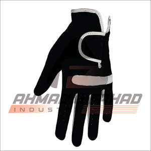 Ahmad Fahad Industry Guantes de golf de alta calidad personalizables en blanco y negro con opción de logotipo personalizado para uso deportivo - Product Image 1