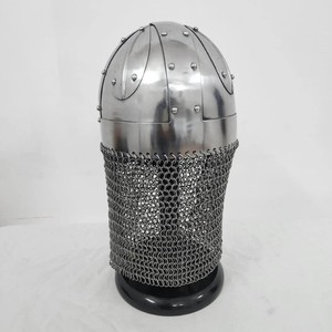 Casco Medieval Eslavo, Armadura Religiosa Nórdica, Disfraz de Guerrero Caballero Dorado, Accesorios Plateados, Tamaño Personalizado, Recreación Histórica - Product Image 5