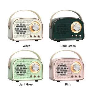 Haut-parleur Bluetooth portable rechargeable vintage, mini haut-parleur sans fil, prend en charge la carte TF, radio FM, vente en gros - Product Image 3