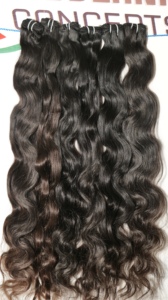 Venta al por mayor 100% extensiones de cabello humano virgen sin procesar de templo indio negro Bodywave Bundles con estilo de onda profunda suelta - Product Image 3