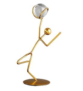 <b>Unique</b> Golden Color Aluminum Sculpture With Metal Base for <b>Home</b> Tableware <b>Decoration</b> Premium Metal Sculpture. - Product Image 3