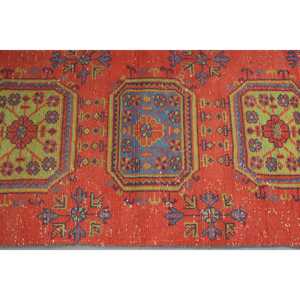 Vintage Turkish Rug, 0.2x10.3 ft <b>Runner</b> Rug, <b>Red</b> Blue Camouflage Rug - Product Image 5