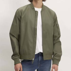 Chaqueta Bomber de Cuello Alto para Hombre, Diseño Personalizado Más Vendido, Color Sólido, Ecológica, Reversible, Estilo Urbano, con Logotipo Frontal - Product Image 5