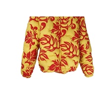 Jaket Bomber Berkualitas Tinggi dengan Ritsleting, Motif Bunga Floral, Beludru Berlapis, Jaket Varsity untuk Pria