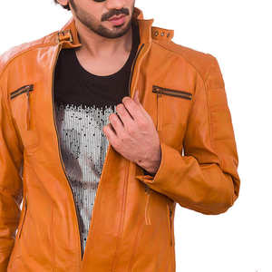 Veste en cuir pour hommes de qualité supérieure à des tarifs de gros Logo personnalisé et cuir avec expédition et taille - Product Image 5