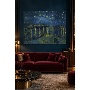 Impression sur toile Fida Van Gogh Nuit étoilée au-dessus du Rhône - Product Image 2