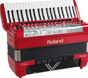 Acordeón Rojo Profesional NUEVO V-FR-8X en Venta - Product Image 2