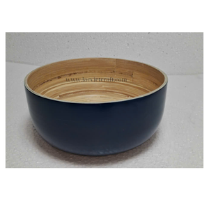 Ensaladera de bambú hecha a mano natural de primera elección minimalista, cuenco de bambú para servir, utensilios de cocina, venta al por mayor, hecho en Vietnam - Product Image 2