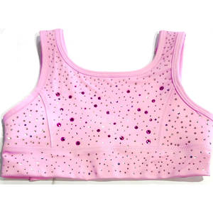 เสื้อชั้นในกีฬาผ้าเนื้อนุ่มยืดหยุ่น กระชับพอดีตัว เหมาะสำหรับเชียร์ลีดเดอร์ การเต้น และกิจกรรมฟิตเนส - Product Image 1