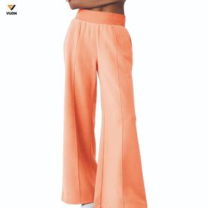 Customized Women's Loose Lounge <b>Trousers</b> Stripe Flared Baggy Sweatpants <b>Elastic</b> Logo Streetwear Casual Wide Leg Pants Winter - Product Image 2