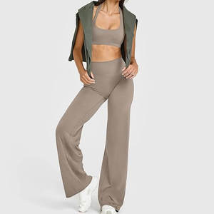 Leggings de Yoga de Cintura Alta sin Costuras para Mujer, Color Sólido, Control de Abdomen, Transpirables, Ecológicos, Tallas Grandes, Elásticos - Product Image 4