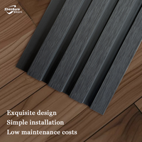 Revestimiento de Pared de Madera Ecológica Reciclada, Decoración de Fachada Exterior, Madera Plástica Compuesta WPC, Resistente al Agua y a los Rayos UV