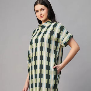Handmade Indian Cotton Summer Dress Stylish Block Printed Short <b>Party</b> <b>Wear</b> for <b>Women</b> Personalized Bridal Gift Eco-Friendly ODM - Product Image 1