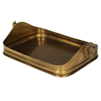 Gravure Vintage Beau Design Doré Décoratif Laiton Ovale Plateau de Service en Métal pour Hôtels