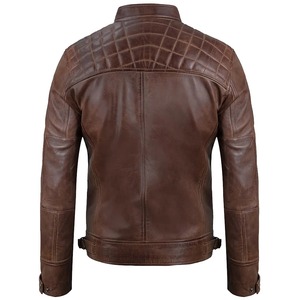 Men's Premium Quality Solid Pattern <b>Winter</b> <b>Leather</b> <b>Jacket</b> Top Trending High Design Fashionable New Style Casual Plain Dyed - Product Image 4
