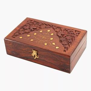 Wooden Rectangular Jewelry <b>Box</b> Designer Sleek Storage Piece Adds Luxury And Functionality To Dressing Table Or <b>Vanity</b> Setup - Product Image 1