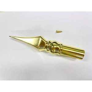 USA TOP FLAGSINC Punta de Asta de Bandera Cuadrada Dorada de Aleación de Zinc para Interiores, para Astas de Bandera de 1 Pulgada de Diámetro, para Desfiles - Product Image 4