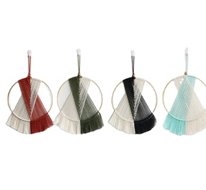 Décoration murale tendance en macramé ronde pour salle de bain bohème, attrape-rêves personnalisé pour décoration murale, décoration intérieure - Product Image 1