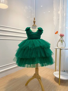 Venta al por mayor de fábrica vestido de princesa de malla suave sin mangas adolescente vestido floral niños niñas princesa vestido de novia - Product Image 2