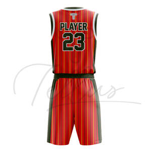 Uniforme de basket-ball de haute qualité, confortable, respirant, grande taille, manches courtes, avec logo personnalisé, tissu 100% polyester - Product Image 4