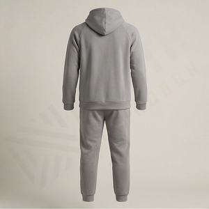 Conjunto Deportivo Personalizado de 2 Piezas para Hombre, 100% Algodón, Invierno, Color Sólido, Ropa Deportiva, Estilo Jogger, Contraste, Adultos, Sostenible, Casual, Secado Rápido, con Capucha, para Gimnasio - Product Image 2