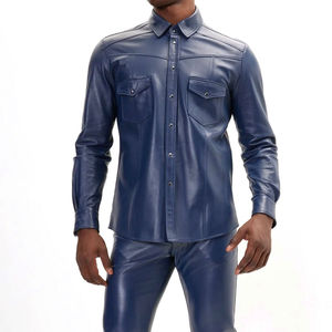 Camisas de Cuero Ligeras para Hombre, Camisas de Cuero Transpirables y Cómodas para Hombre, Camisas de Cuero Resistentes al Viento - Product Image 5