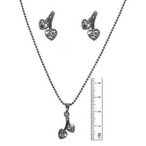 ชุดจี้1201138ชุบโลหะโรเดียมรูปหัวใจแบบออสเตรียเครื่องประดับแฟชั่น - Product Image 1