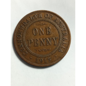 Moneda Australiana de un centavo de 1915, variante rara con error de tipografía en cajas misteriosas - Product Image 2