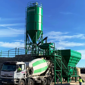 Centrale à béton de type sec 60 M3/h avec composants clés Machine à dosage avec moteur à pompe Moteur Boîte de vitesses Roulement PLC - Product Image 1