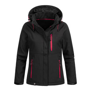 Chaqueta Softshell con Capucha, Cómoda, Transpirable, con Cremallera, para Mujer, de Alta Calidad, Resistente al Viento, para Invierno, Corte Holgado - Product Image 1