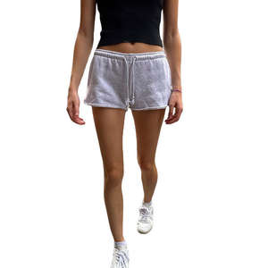 Short de sport pour femme avec poche boucle en coton cordon de serrage exercice d'été short décontracté décontracté - Product Image 3