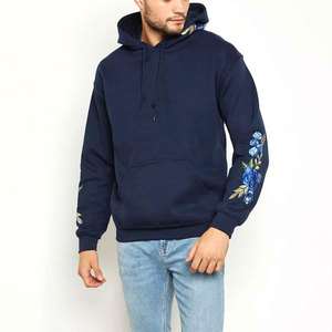 Pull à capuche professionnel respirant pour hommes avec logo brodé 100% coton hiver - Product Image 1