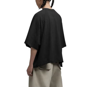 Ropa de calle personalizada de gran tamaño hombro caído peso pesado 100% algodón camiseta Fabricación de lujo Boxy recortada camiseta hombres - Product Image 2