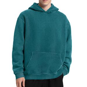 Sudadera con Capucha para Hombre al por Mayor - Sudadera Oversize Básica de Algodón Mezclado para Hombre con Hombros Caídos y Diseño Liso - Product Image 4