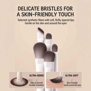Juego de 12 brochas de maquillaje para ojos, pelo sintético, mango de plástico, con estuche gratis para difuminar sombras de ojos y aplicar delineador. - Product Image 6