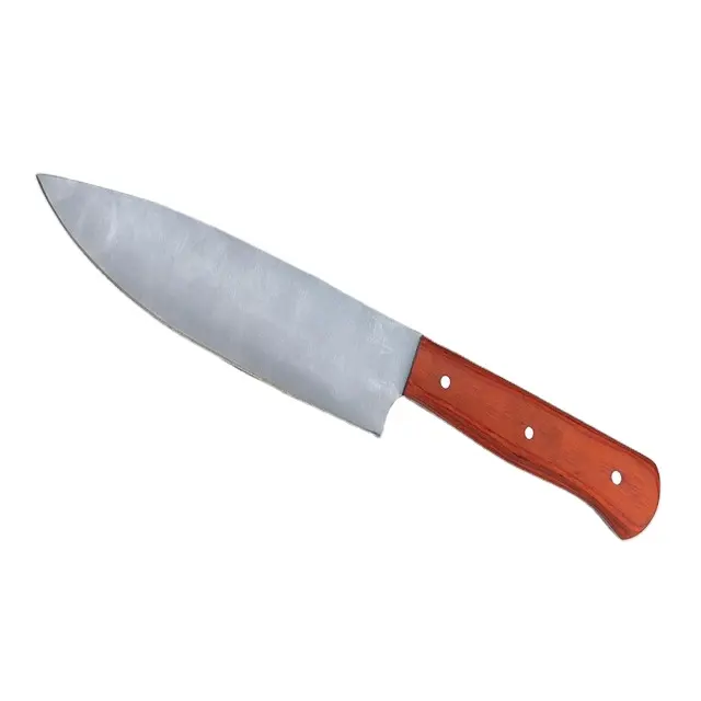 سكين مطبخ رائج بمقبض خشبي برتقالي من أمازون ، سكين تقطيع من الفولاذ المقاوم للصدأ ، سكين تقطيع اللحم