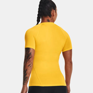 เสื้อยืดกีฬาแห้งเร็วระบายอากาศสําหรับวิ่งโยคะสวมใส่ / ฤดูร้อนผู้หญิงออกกําลังกายสวมเสื้อยืดแขนสั้นสําหรับยิม - Product Image 3