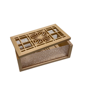 Grande boîte de rangement en bois faite à la main - Product Image 1