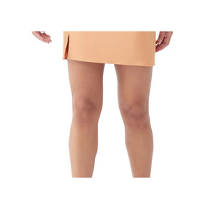 Gonna in pelle a pieghe con volant e spacco 4th & Reckless Fia A-Line, taglia M, in morbido spandex e nylon, tessuto Peach Silk - Product Image 3