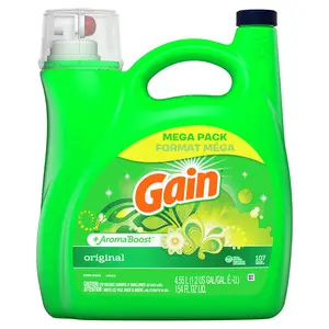 Gain + Aroma Boost-detergente líquido para ropa, Aroma Original, 107 cargas, 154 floz