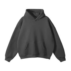 2025 nouveau Style hommes pull à capuche motif solide vêtements de plein air sweats à capuche col zippé conception coton/Polyester - Product Image 3