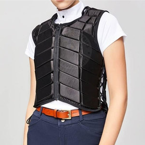 Chaleco de equitación con correas seguras y paneles de protección flexibles Chaleco de equitación cómodo con cremallera frontal - Product Image 3